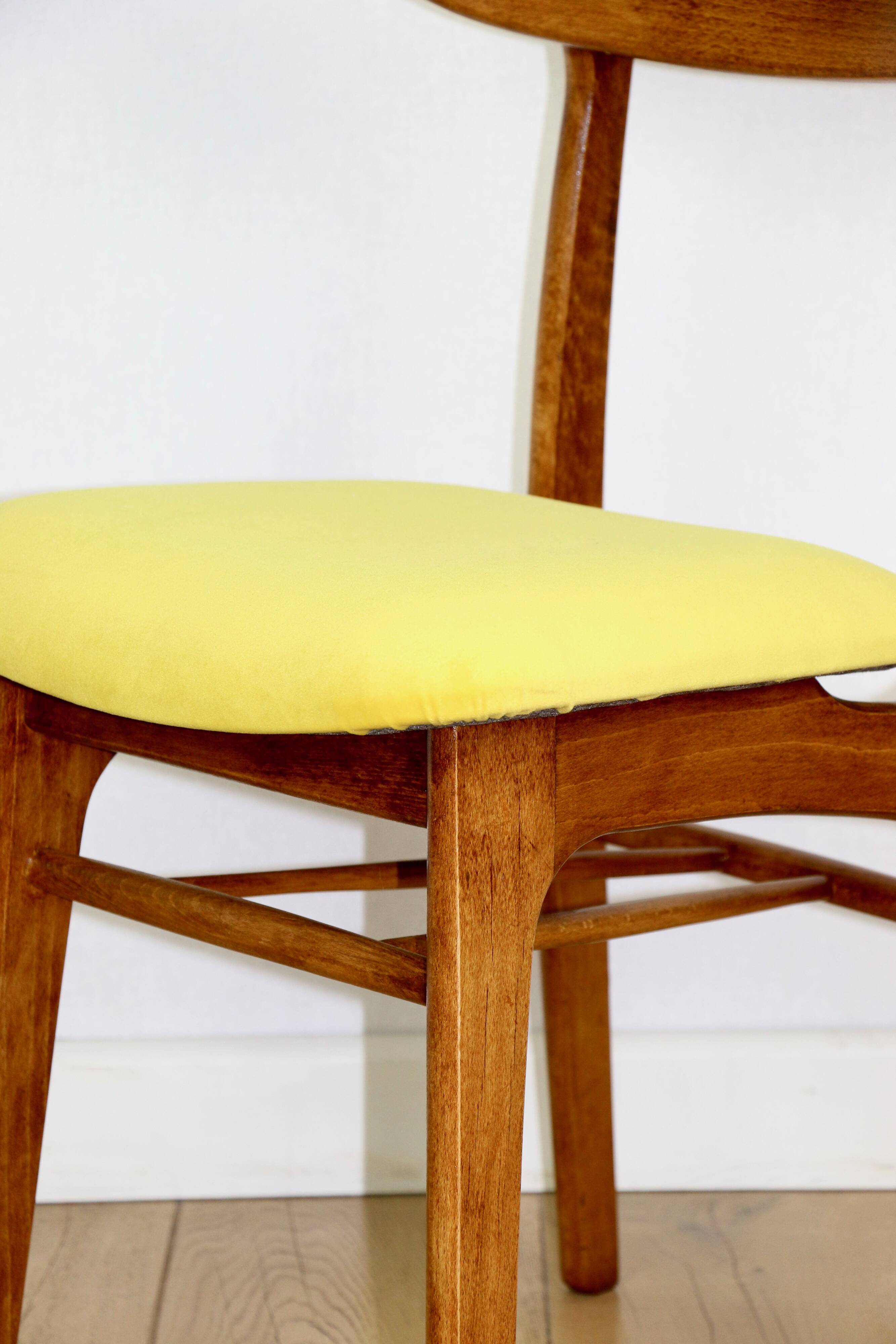 Hałas vintage chairs yellow vintage - set of 4 - great set