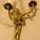Louis XV Style wall light in gilded bronze from the 20th century decorated with acanthus leaves.