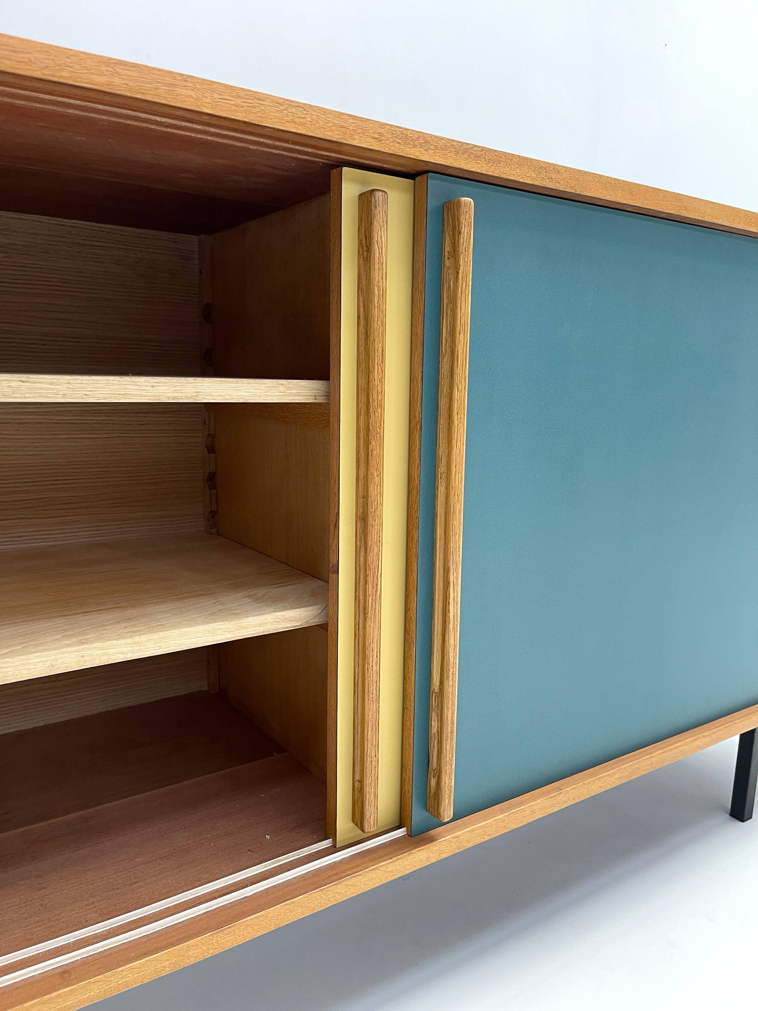 Belgium oak customized sideboard from 1960's