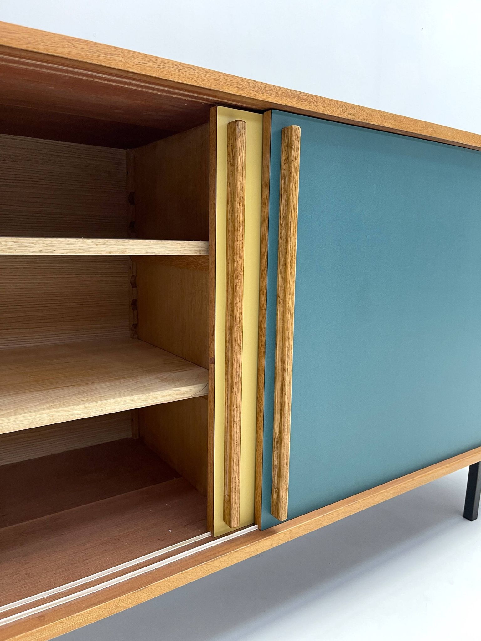 Belgium oak customized sideboard from 1960's