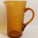 Biot carafe, amber glass, 1970s, height 21 cm