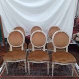 Set of 6 Louis XVI style mediallon chairs