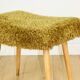Edmund Homa stool high seat khaki / olive - golded beech legs