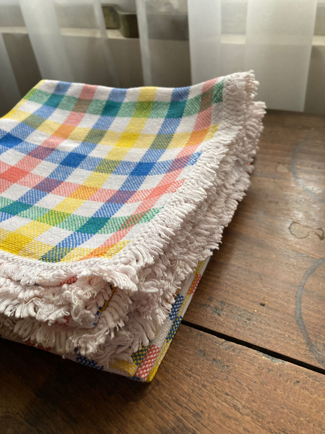 6 vintage antique napkins