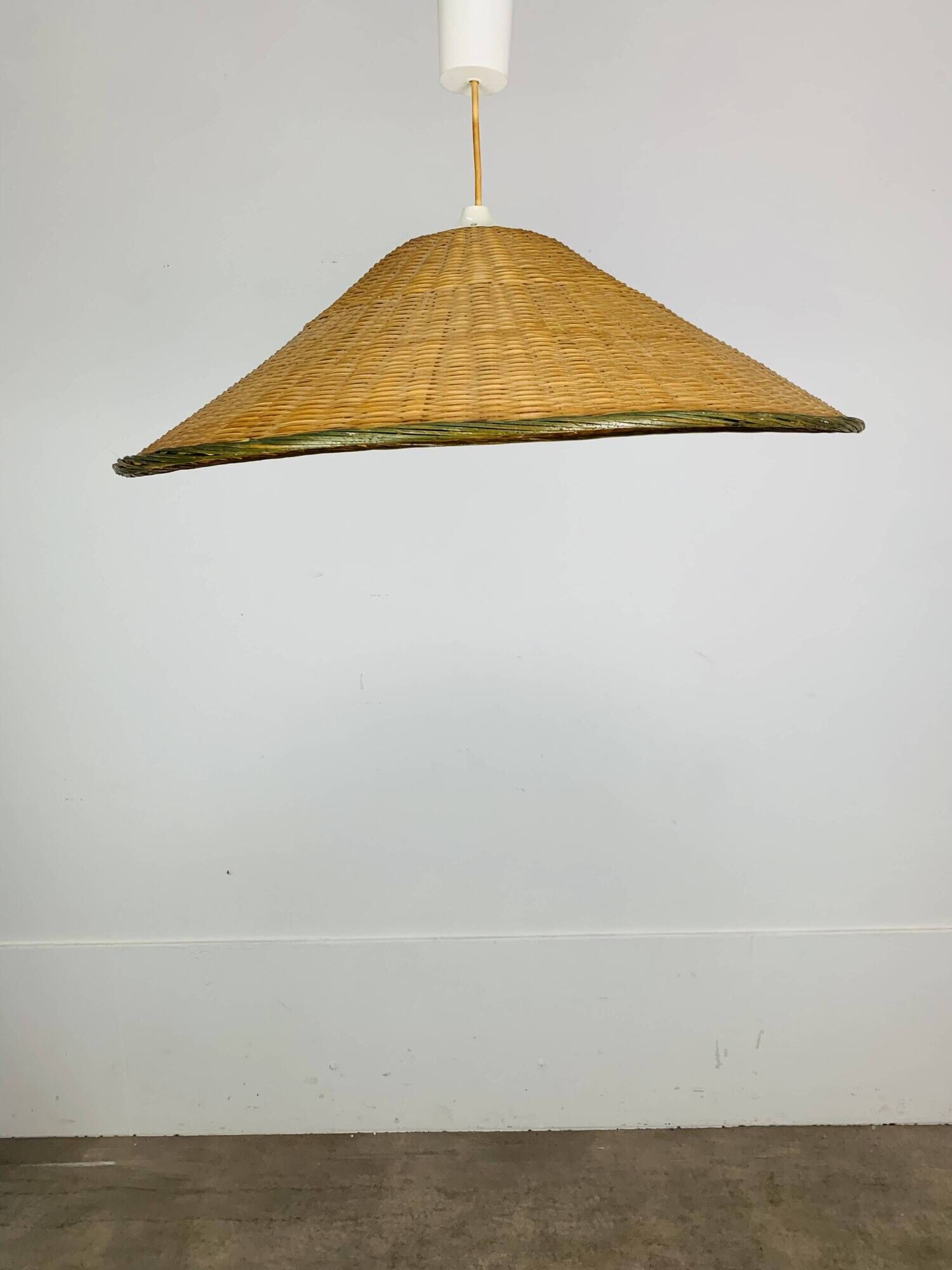 XL rattan suspension from the 1960s, vintage