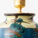Art Deco Ceramic Table Lamp by PZH Gouda, 1928, with New Dupion Silk Shade