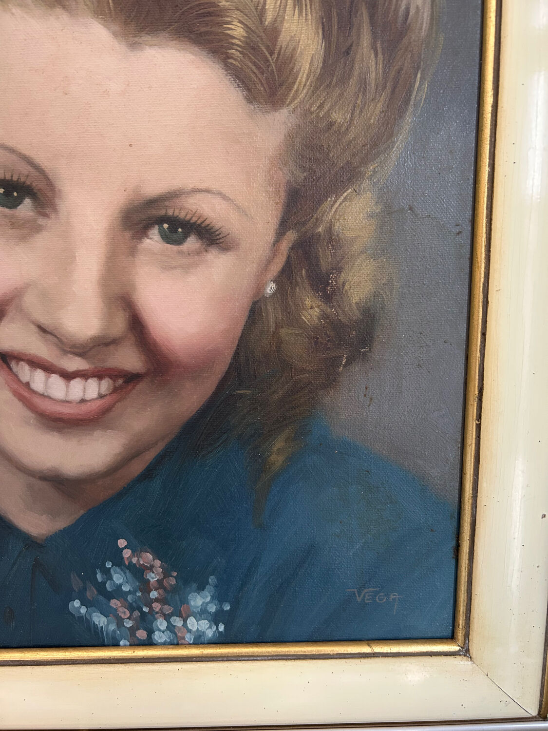 Oil portrait of a woman by Vega