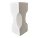 Vintage Sculptural White Ceramic Vase | Postmodern / Memphis Style
