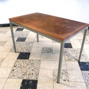 Copper side table with abstract relief from Opal Möbel, West-Germany 1960s