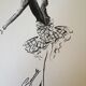Nice press fashion illustration by Guy Laroche- period - late 80s.