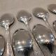 11 silver-plated soup spoons by Christofle Villeroy & Boch, striped