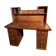 Vintage desk with drawers and a hutch with numerous drawers.