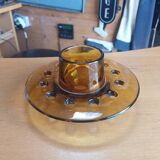 Vintage amber glass centerpiece