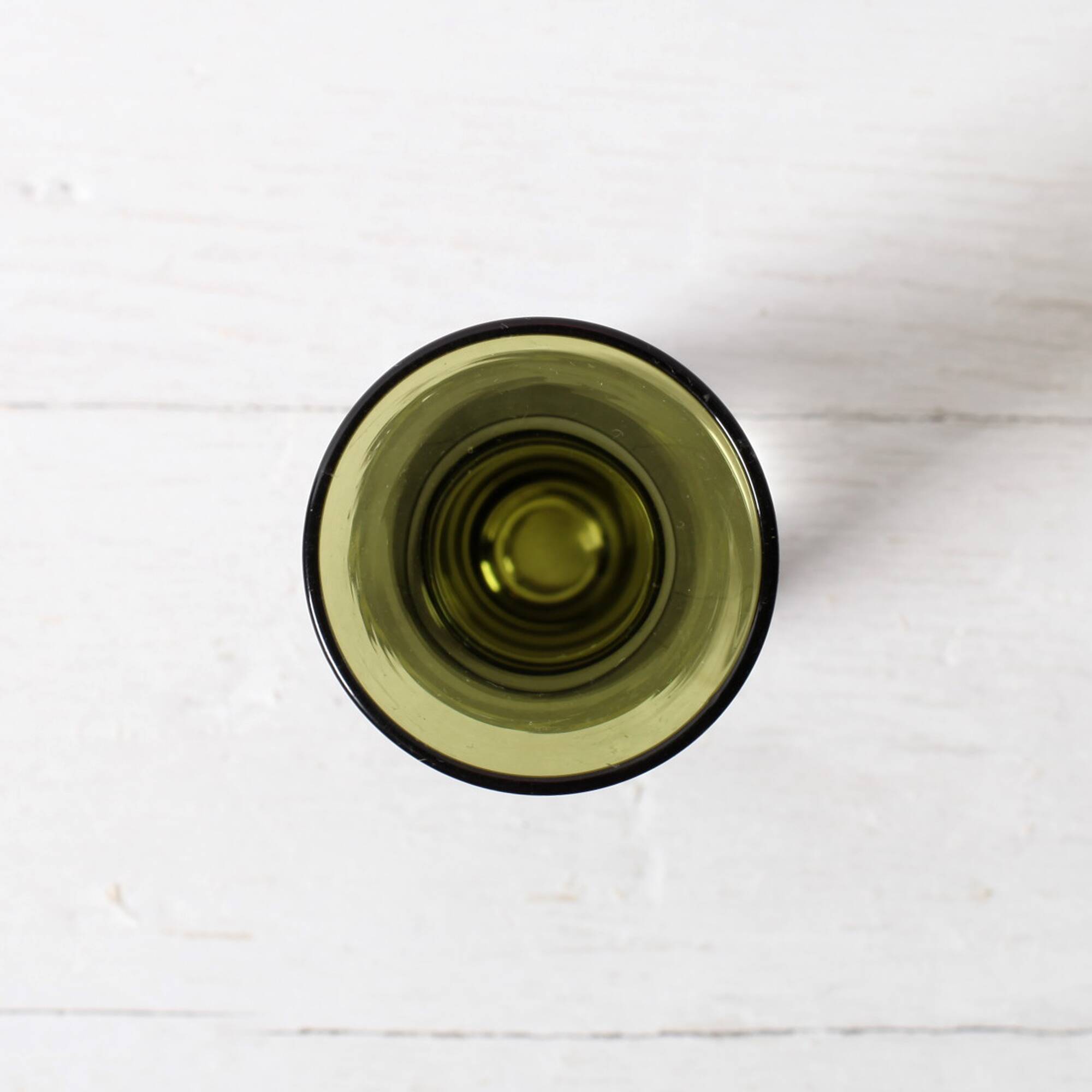 Small Olive Green Glass Vase - Tamara Aladin Riihimäen Lasi Finland 1960s