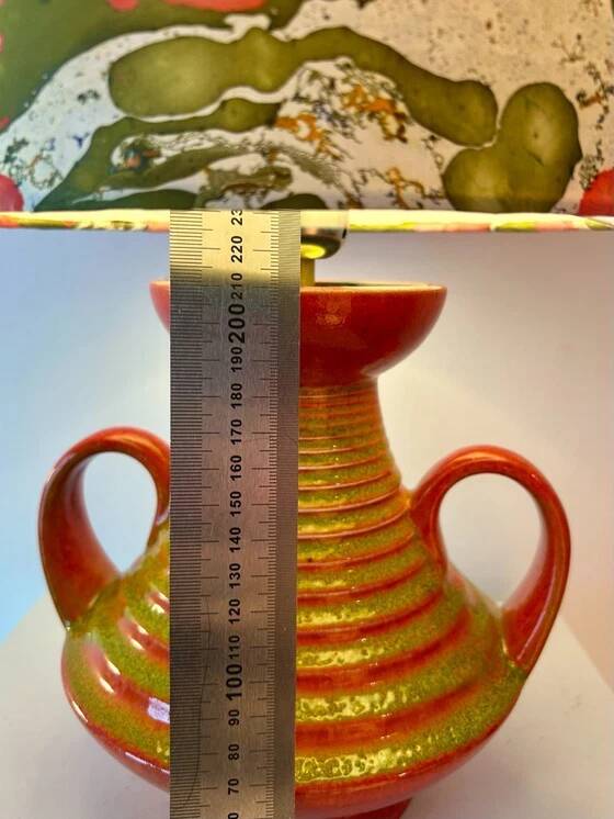 1970s sculptural vase lamp - exceptional studio ceramics