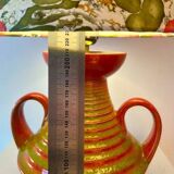 1970s sculptural vase lamp - exceptional studio ceramics