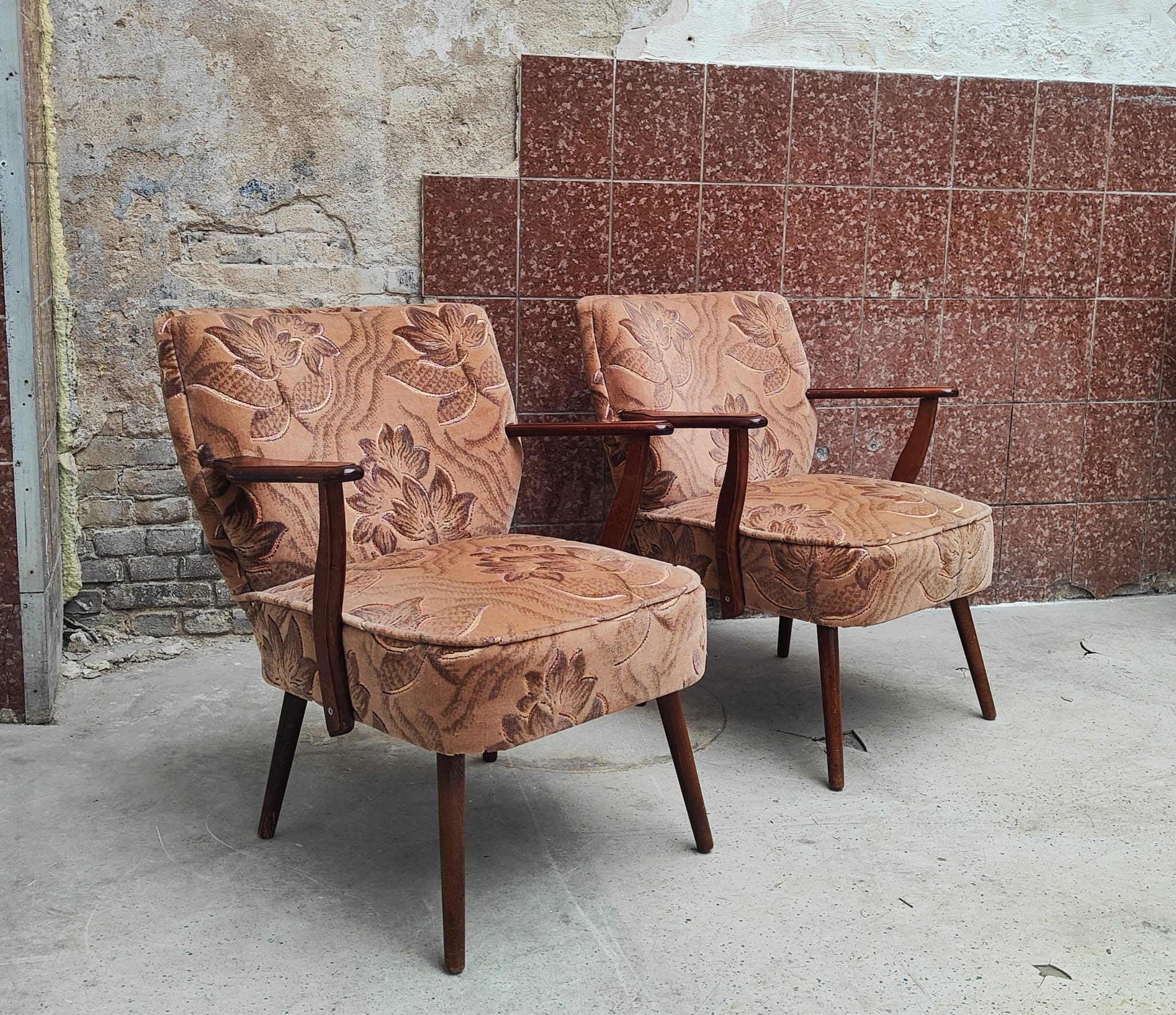 Set de 2 fauteuils de cocktail mid century