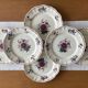 6 large flat antique plates in Sarreguemines earthenware