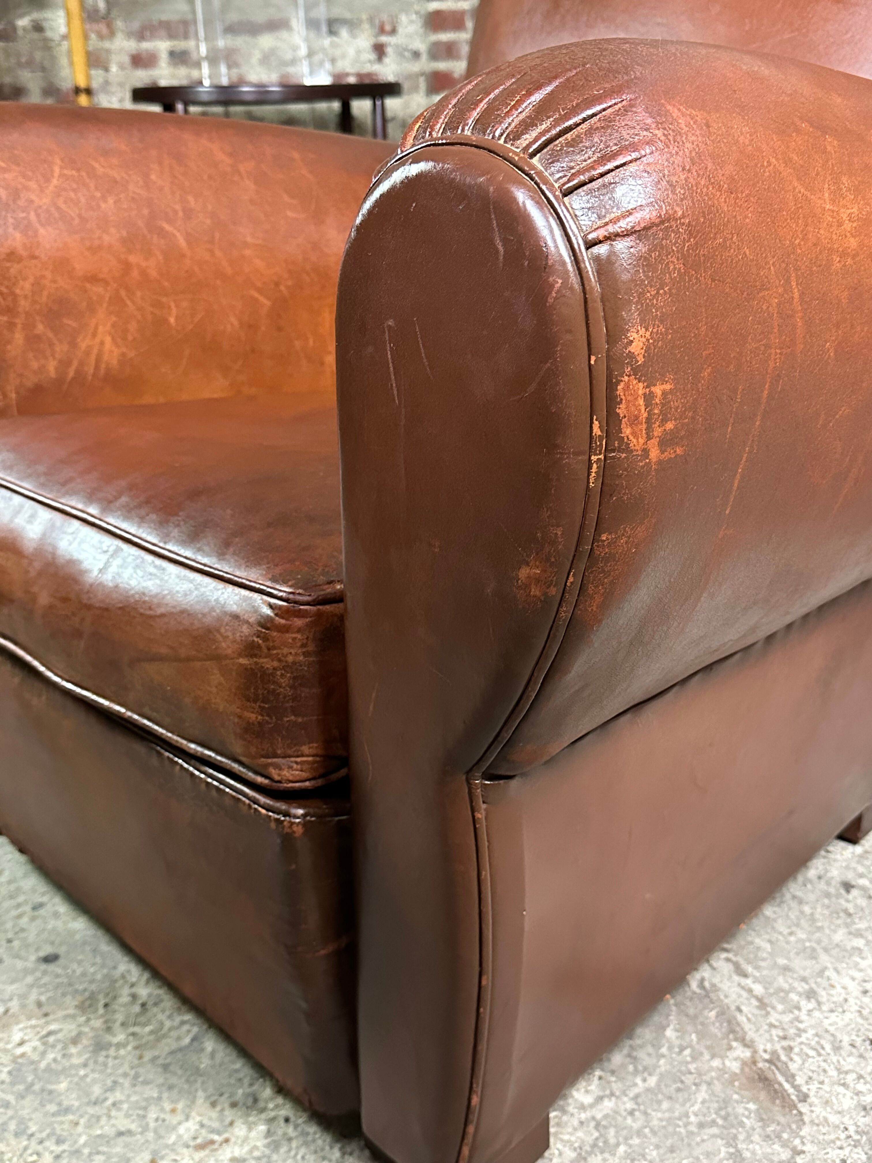 Club armchair leather 30s