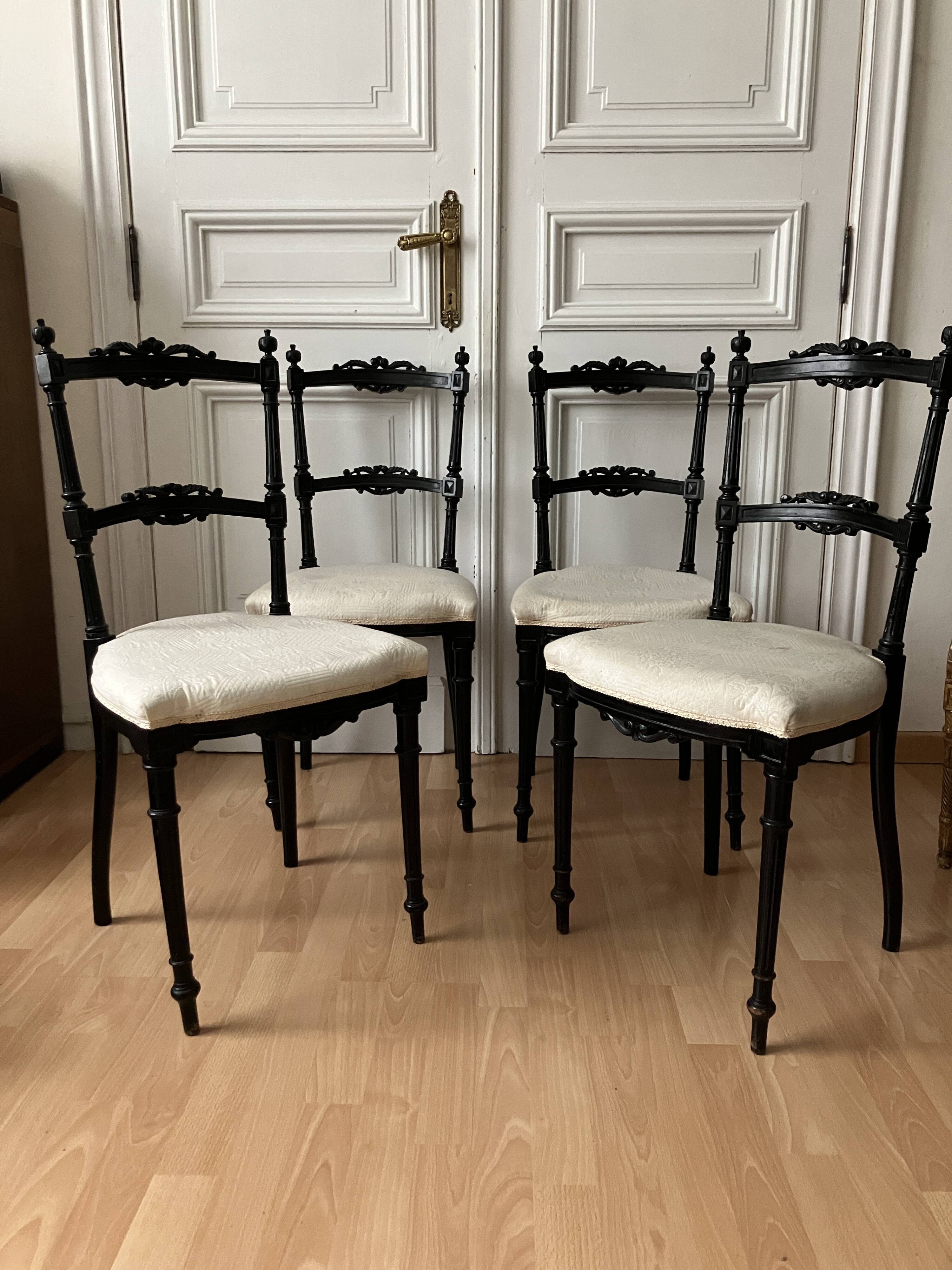 4 Napoleon III flying chairs