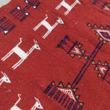 Hand-woven kilim rug with Berber patterns