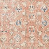 251x363Cm Peach Color Floral Design Rug, Handmade Wool Rug