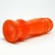 Mid-century modern vase, orange glass, Huta Laura, Poland, 1970s
