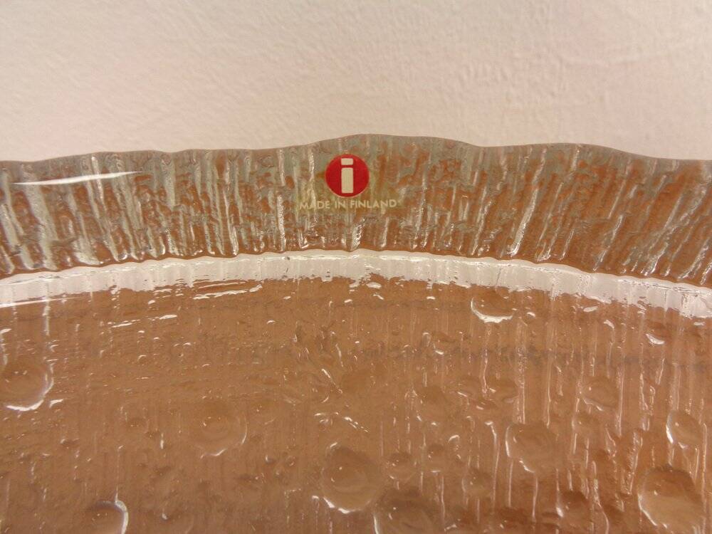 Large glass bowl by Tapio Wirkkala for Iittala, Finland, 1960s.