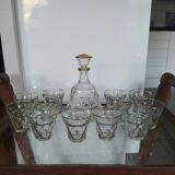 Bvb france regd 1950 glass wine glass and carafe set.