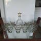 Bvb france regd 1950 glass wine glass and carafe set.