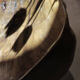 Olive wood sculpture armchair