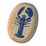 Large lobster motif dish, 37cm - alexandre benjamin navet