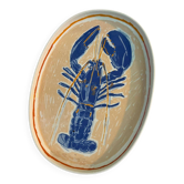Large lobster motif dish, 37cm - alexandre benjamin navet