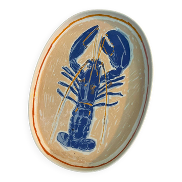 Grand plat à motif homard, 37cm - alexandre benjamin navet