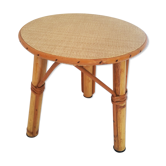 Table basse en rotin  années 60/70