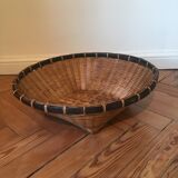 Panier en osier d’inspiration asiatique
