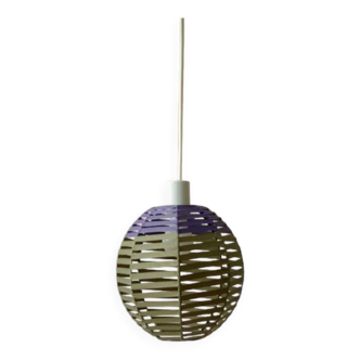 Suspension boule tissée sur structure en métal / D 25cm