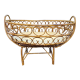 Rattan and bamboo cradle