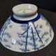 Japanese porcelain rice bowl 20th blue mark