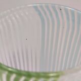 Green, White and Light Blue Murano Glass Vase by Dino Martens