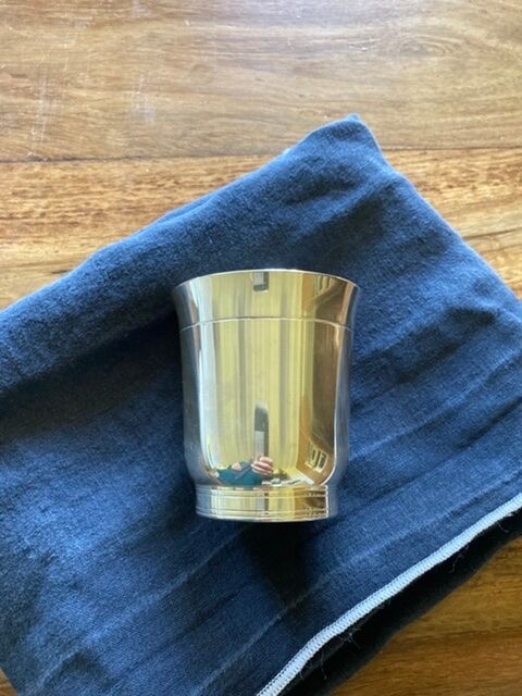 Timbale en métal argenté Art Deco Christofle