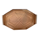 Plat plateau en verre rose style Rosaline C