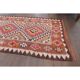 1970s vintage Turkish hand-knotted wool cotton brown runner rug 90x286