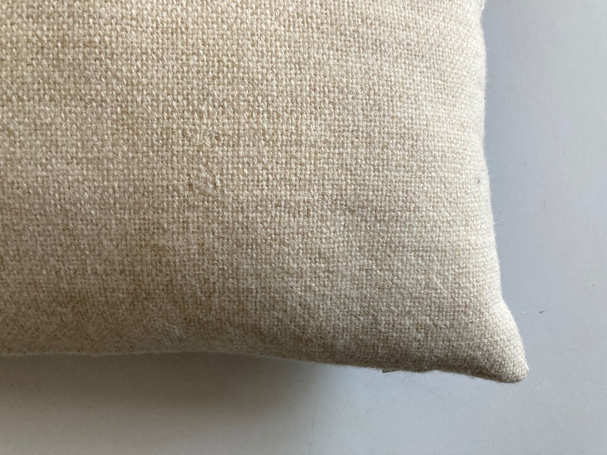 Cushion in Scandinavian ivory wool canvas 1960