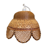 Vintage rattan and wicker pendant light