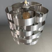 Max Sauze aluminum pendant lamp, mid-century modern, France, 1970s
