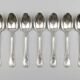 Set of 6 Christofle Marly model moka spoons – silver-plated – 10 cm