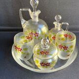 Non-selfish night service - art nouveau - hand-decorated satin blown crystal