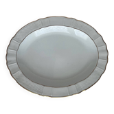 Oval white porcelain serving dish