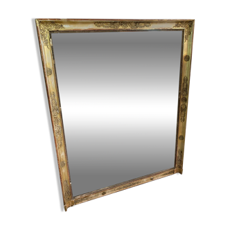Miroir de cheminée doré